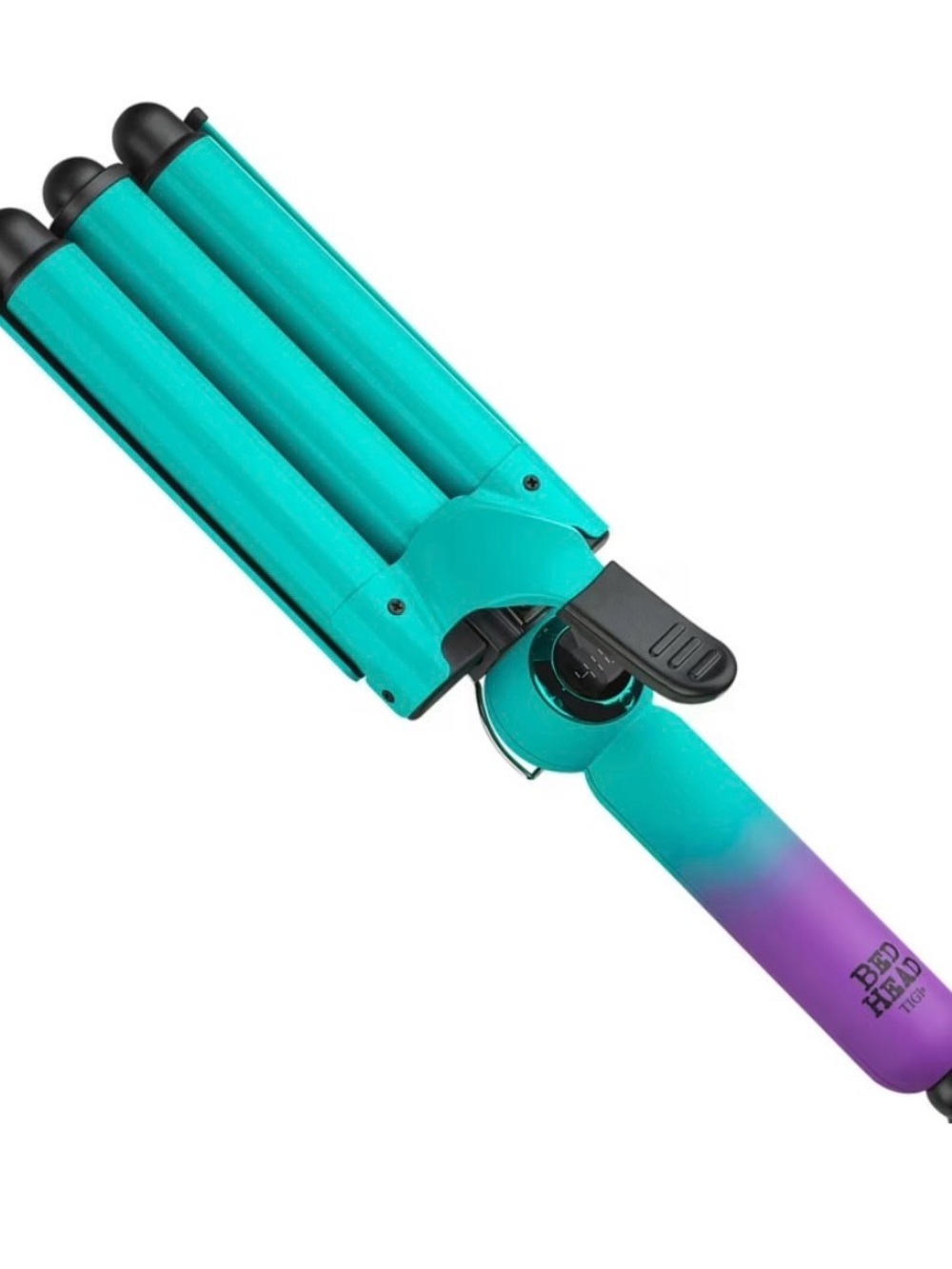 BedHead Triple Barrel Waver in Teal and Purple Ombre